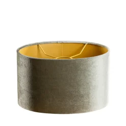 Qazqa lampenkappen cilinder velours groen