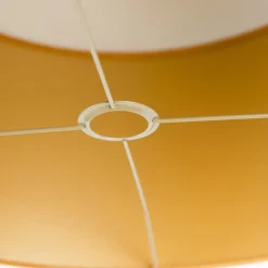 Qazqa lampenkappen cilinder velours geel