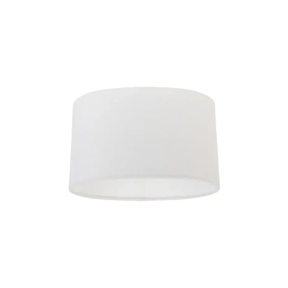 Qazqa lampenkappen extra schuin linnen wit