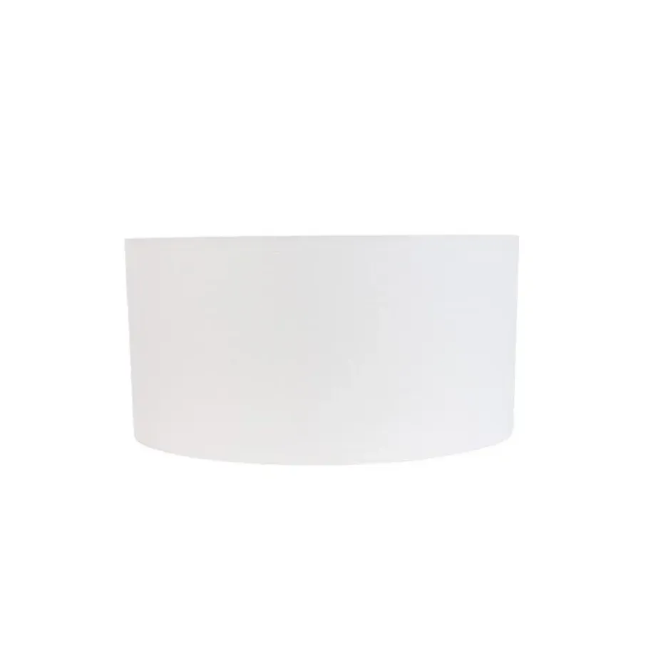 Qazqa lampenkappen extra schuin linnen wit