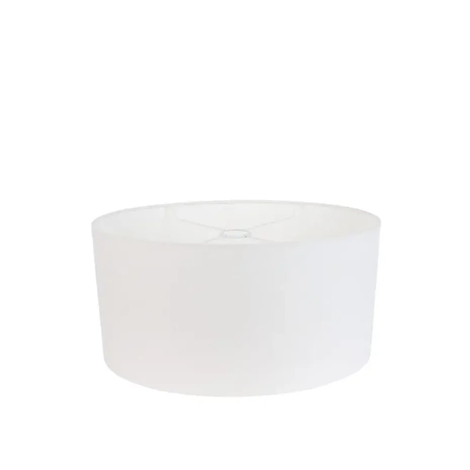 Qazqa lampenkappen extra schuin linnen wit