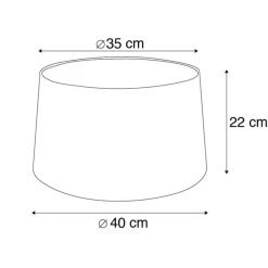 Qazqa lampenkappen rond schuin katoen zwart