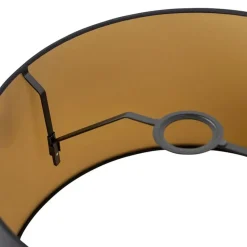 Qazqa lampenkappen rond schuin katoen zwart