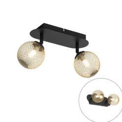 Qazqa opbouwspots athens goudkleurig g9