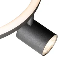 Qazqa opbouwspots back up zwart gu10