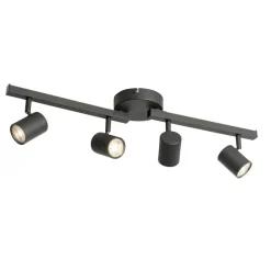 Qazqa opbouwspots back up zwart gu10