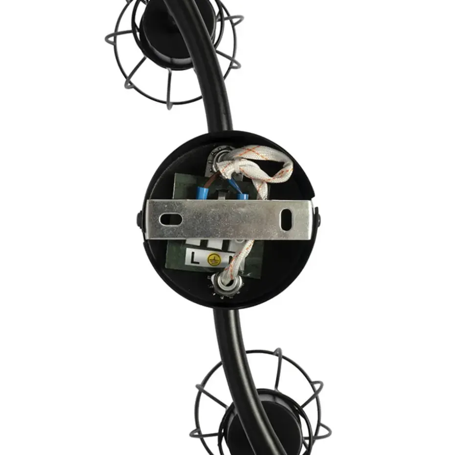 Qazqa opbouwspots botu zwart e14