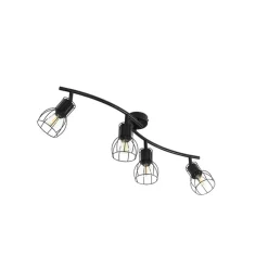 Qazqa opbouwspots botu zwart e14