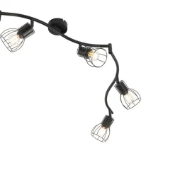 Qazqa opbouwspots botu zwart e14