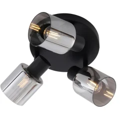 Qazqa opbouwspots cilin zwart e14