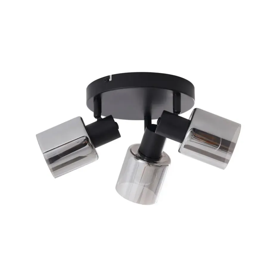 Qazqa opbouwspots cilin zwart e14