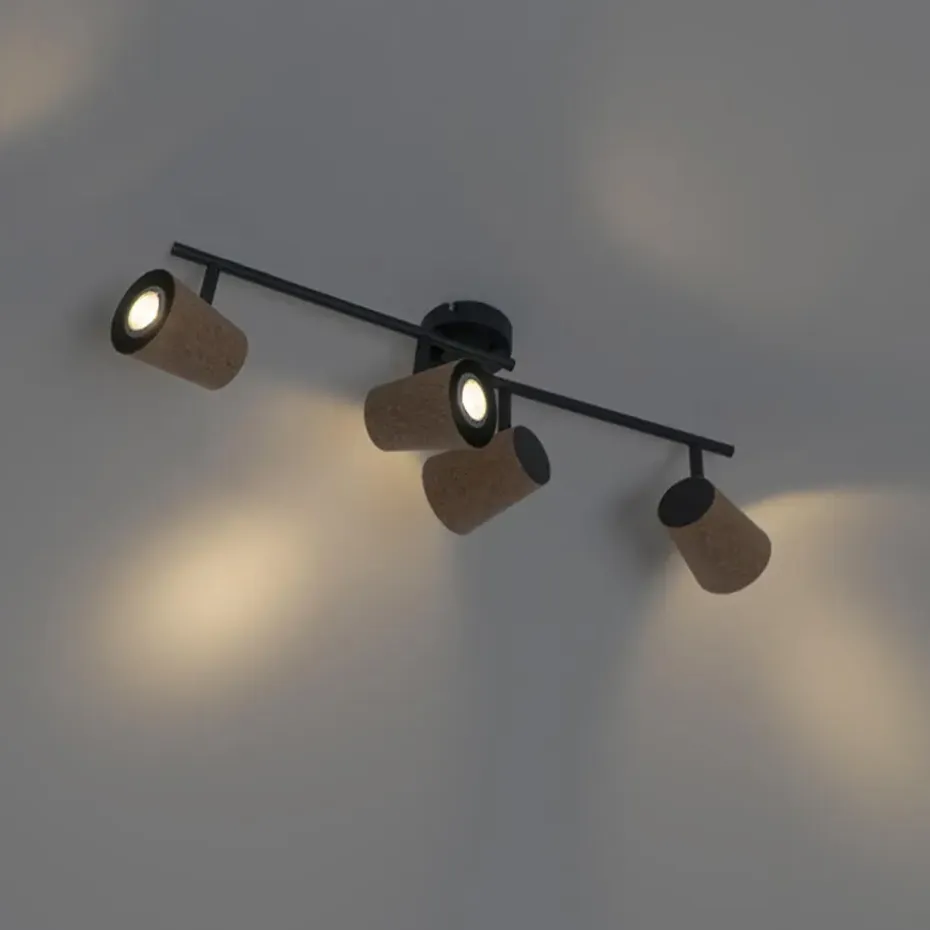 Qazqa opbouwspots corky beige gu10