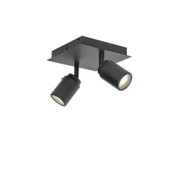 Qazqa opbouwspots ducha zwart gu10