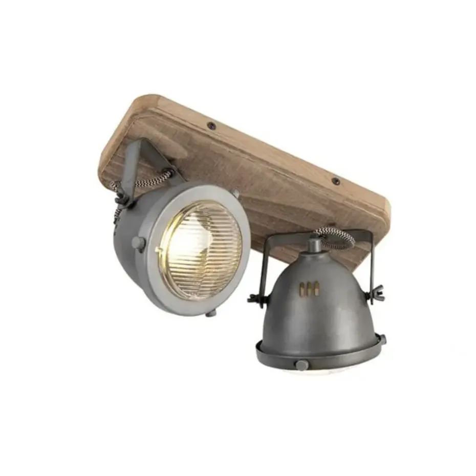 Qazqa opbouwspots emado grijs gu10