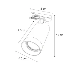Qazqa opbouwspots iconic jeana wit gu10