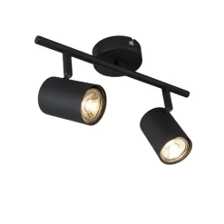 Qazqa opbouwspots jeana zwart gu10