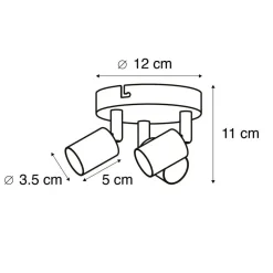 Qazqa opbouwspots jeany zwart gu10