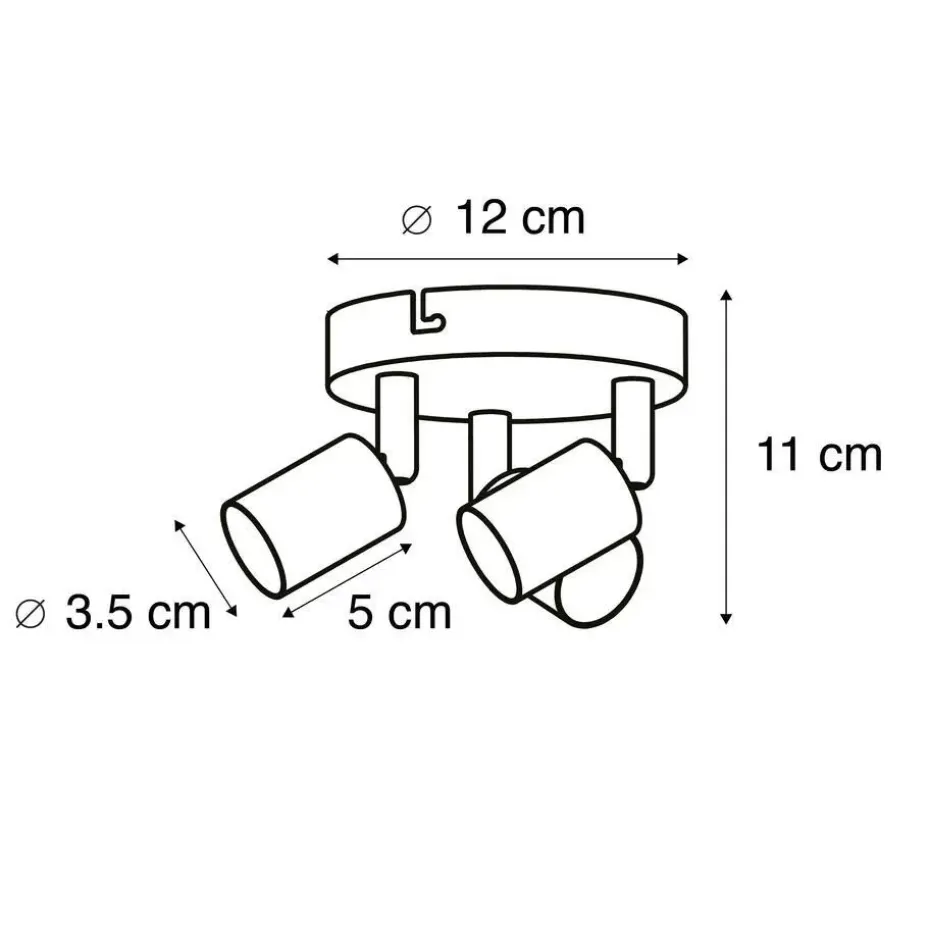 Qazqa opbouwspots jeany zwart gu10