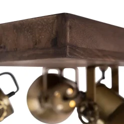 Qazqa opbouwspots mangoes bruin e27