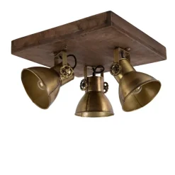 Qazqa opbouwspots mangoes bruin e27