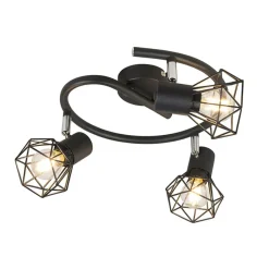 Qazqa opbouwspots mosh zwart e14