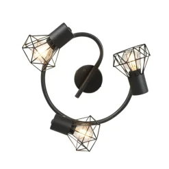 Qazqa opbouwspots mosh zwart e14