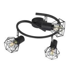 Qazqa opbouwspots mosh zwart e14