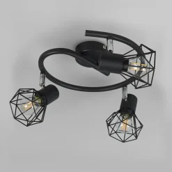 Qazqa opbouwspots mosh zwart e14