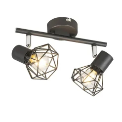 Qazqa opbouwspots mosh zwart e14