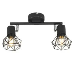 Qazqa opbouwspots mosh zwart e14