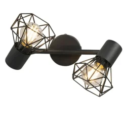 Qazqa opbouwspots mosh zwart e14