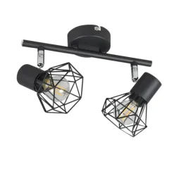 Qazqa opbouwspots mosh zwart e14