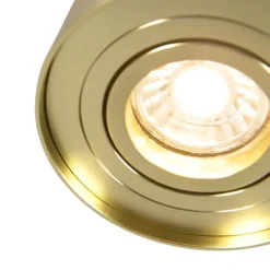 Qazqa opbouwspots rondoo up goudkleurig gu10