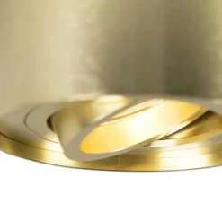 Qazqa opbouwspots rondoo up goudkleurig gu10