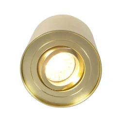 Qazqa opbouwspots rondoo up goudkleurig gu10