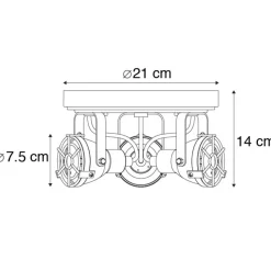 Qazqa opbouwspots sorra bronskleurig gu10