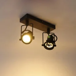 Qazqa opbouwspots suplux zwart gu10