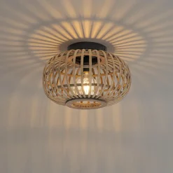 Qazqa plafondlampen amira crème e27