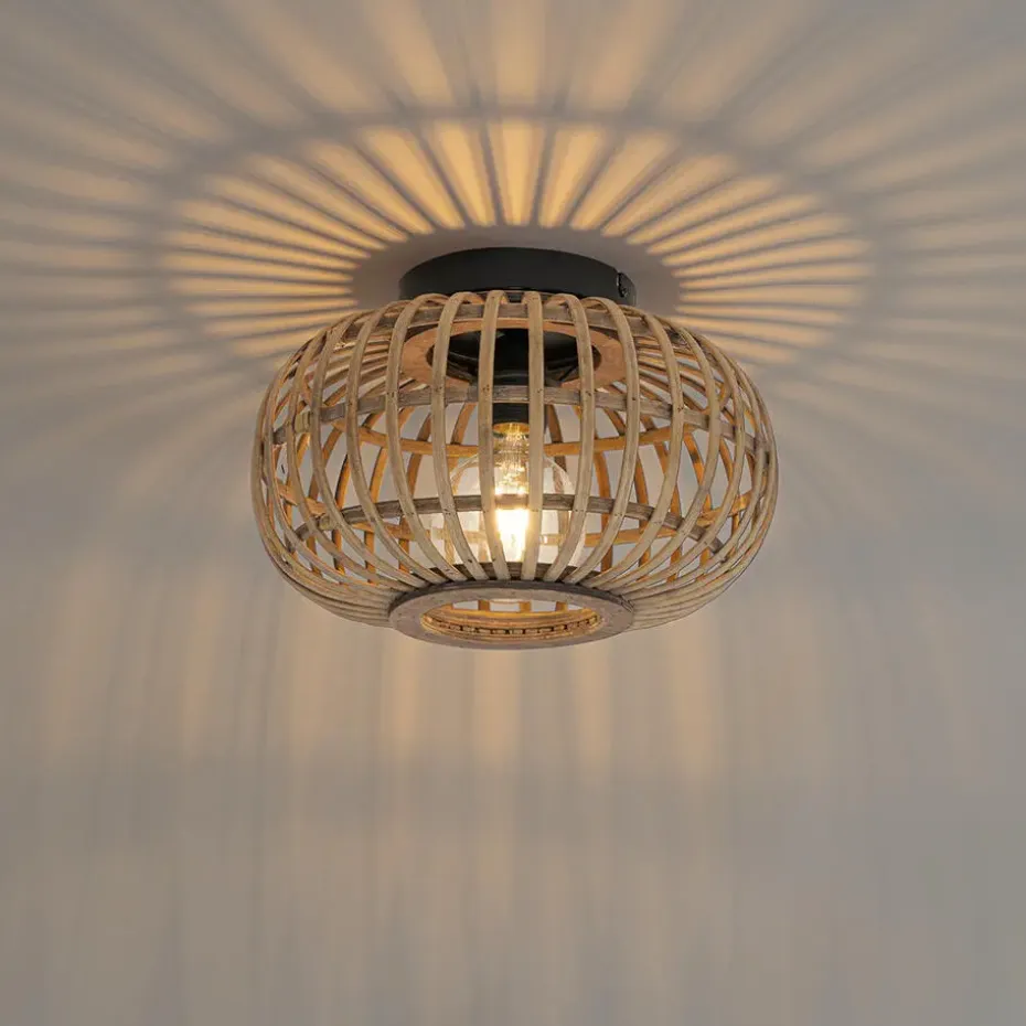 Qazqa plafondlampen amira crème e27