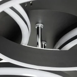 Qazqa plafondlampen navara zwart geïntegreerde led