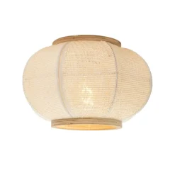 Qazqa plafondlampen rob crème e27