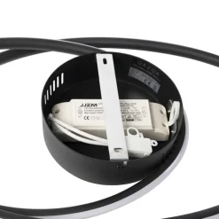 Qazqa plafondlampen rowan zwart geïntegreerde led