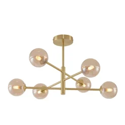 Qazqa plafondlampen ryan goudkleurig g9