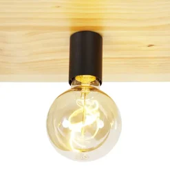 Qazqa plafondlampen shelf zwart e27