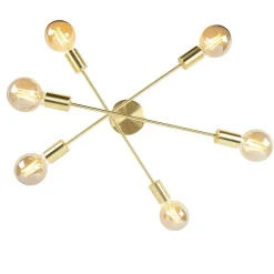 Qazqa plafondlampen sydney goudkleurig e27