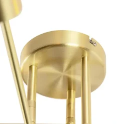 Qazqa plafondlampen sydney goudkleurig e27