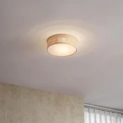 Qazqa plafondlampen trammy crème e27