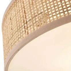 Qazqa plafondlampen trammy crème e27