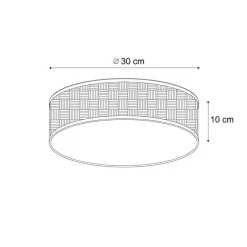 Qazqa plafondlampen trammy crème e27