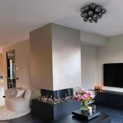 Qazqa plafondlampen uvas zwart g9